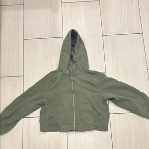 Olive Green scuba Hoodie xs/s